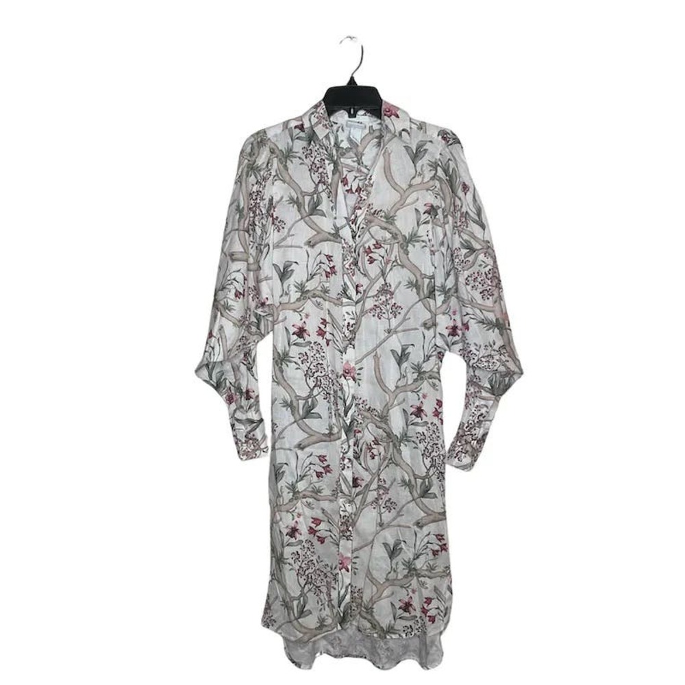 Johanna Ortiz floral tropical linen midi dress sz XS - Picture 3 of 10